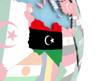 Libya bayrağı dünya üzerinde