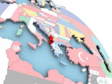 Dünya üzerinde Arnavutluk bayrağı