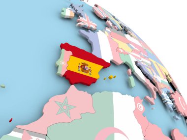 İspanya bayrağı dünya üzerinde