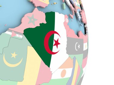 Cezayir bayrağı dünya üzerinde