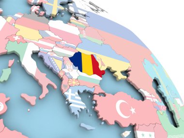 Romanya bayrağı dünya üzerinde