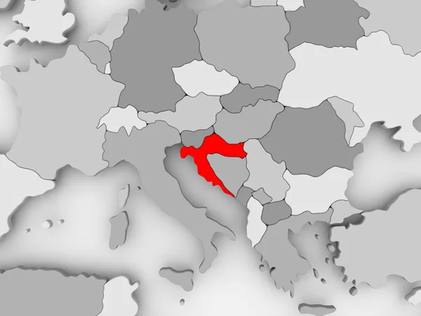 Mappa della Croazia — Foto Stock