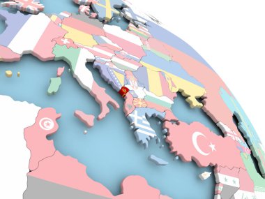 Karadağ bayrağı dünya üzerinde