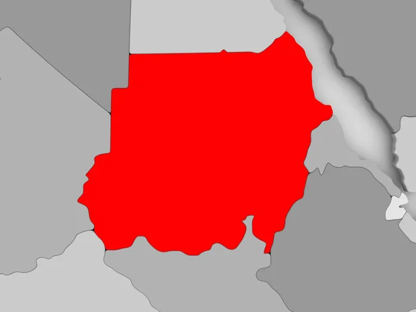 El mapa de sudan —  Fotos de Stock