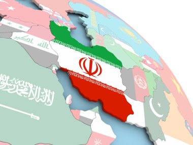 Iran bayrağı dünya üzerinde