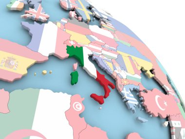 Dünya üzerinde İtalya bayrağı