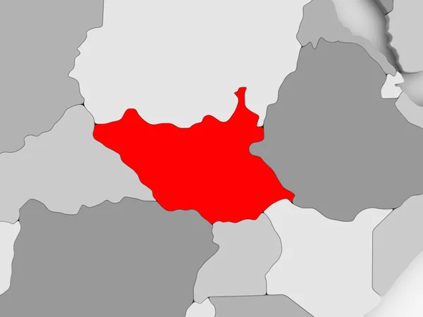 Mapa do Sudão do Sul — Fotografia de Stock