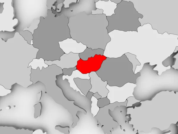 Карта Угорщини — стокове фото