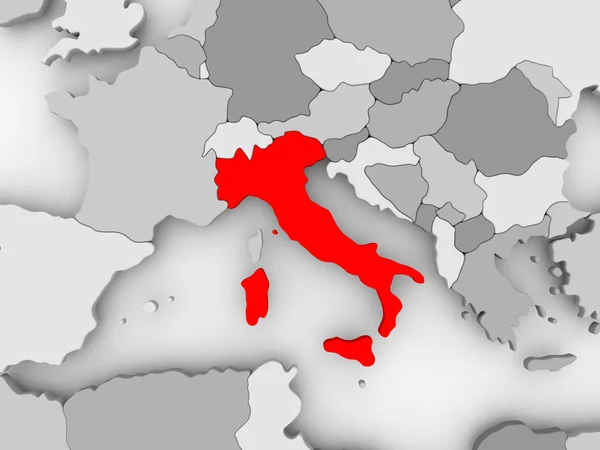 Mapa de Italia —  Fotos de Stock