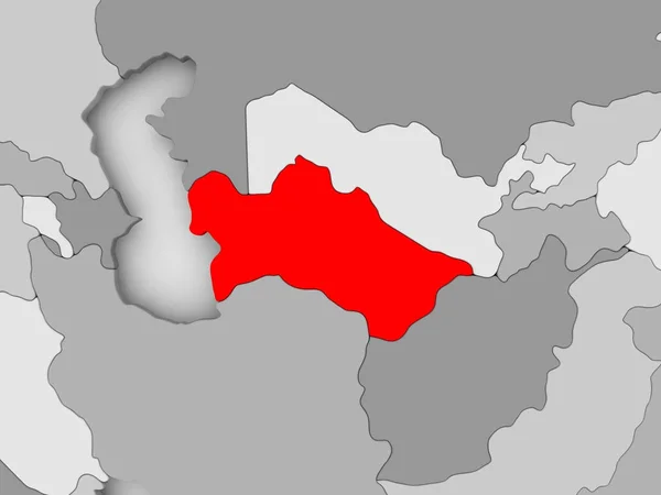 Mapa de turkmenistan — Foto de Stock
