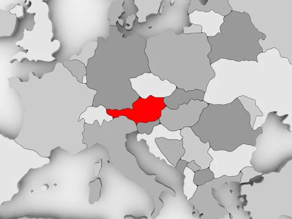Mapa da Áustria — Fotografia de Stock
