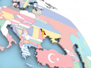 Moldova bayrağı dünya üzerinde