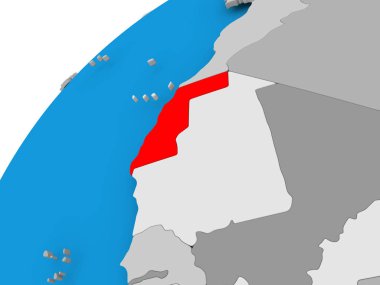 Batı Sahra Haritası kırmızı