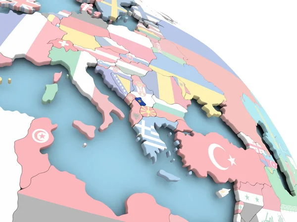 Kosova bayrağı dünya üzerinde