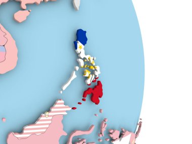 Türkiye Dünya üzerinde bayrak ile