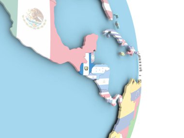 Guatemala bayrağı dünya üzerinde