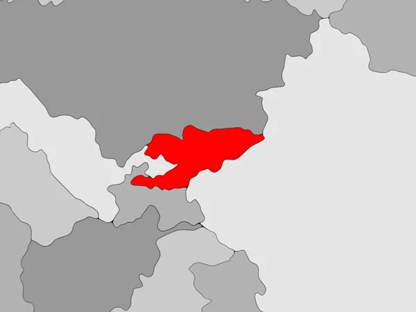 Mapa Kyrgyzstánu — Stock fotografie