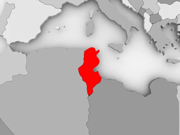 Mapa Tuniska — Stock fotografie