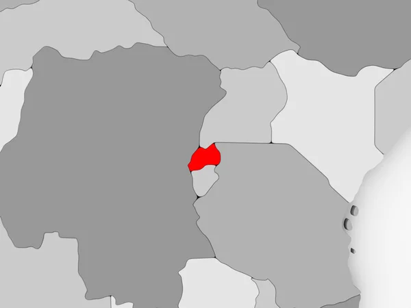 Mapa Rwandy — Stock fotografie