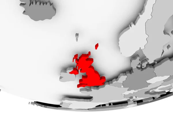 Kaart van Nederland op grijs politieke wereldbol — Stockfoto