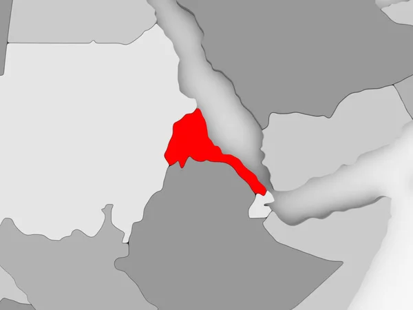 Karte von Eritrea — Stockfoto