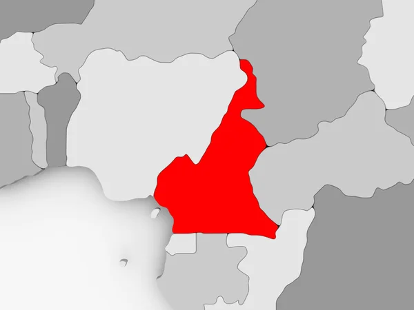 Map of Cameroon — Stok fotoğraf