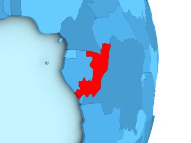 Kongo Haritası kırmızı