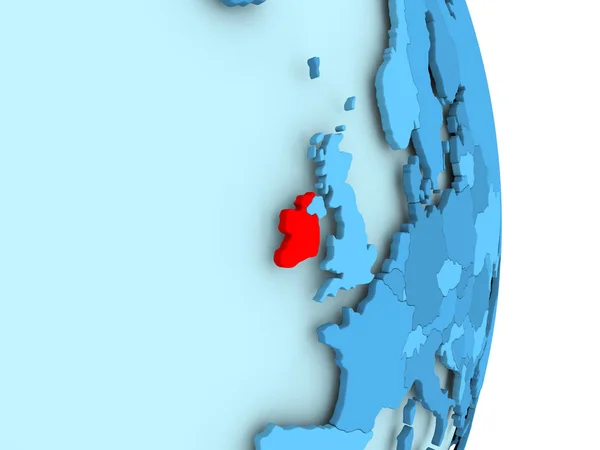İrlanda Haritası kırmızı — Stok fotoğraf