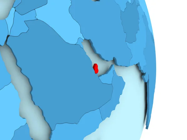 Mappa del Qatar in rosso — Foto Stock