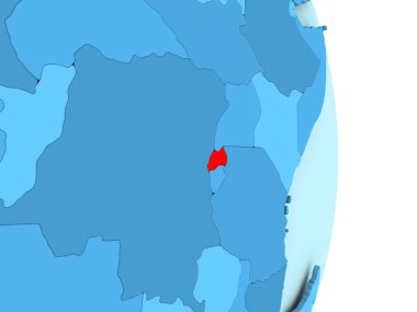 Ruanda Haritası kırmızı