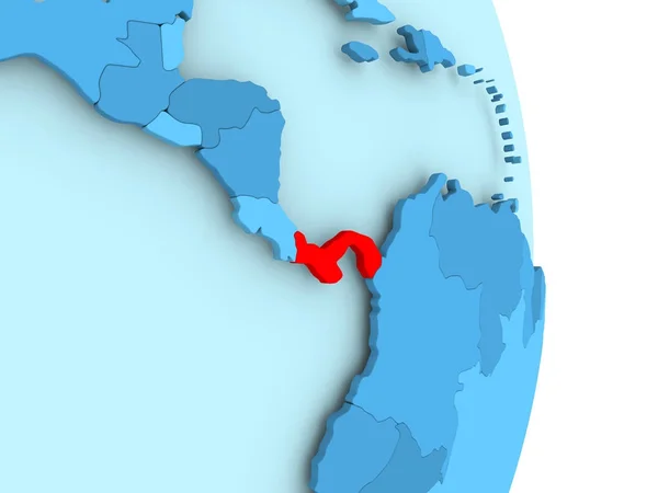 Mapa Panama w kolorze czerwonym — Zdjęcie stockowe
