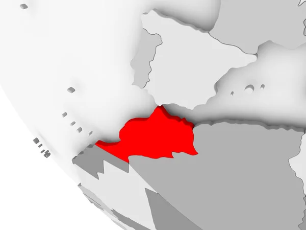 Карта Марокко в червоний — стокове фото