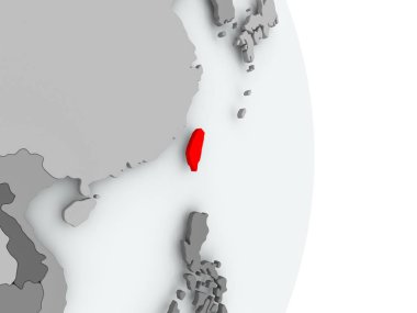 Tayvan Haritası bayrak ile