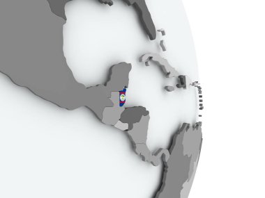 Bayrağı ile Belize Haritası