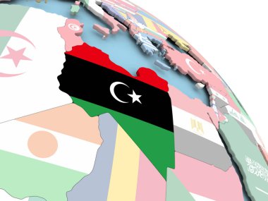 Libya bayrağı dünya üzerinde