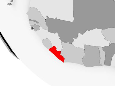 Liberya Haritası kırmızı