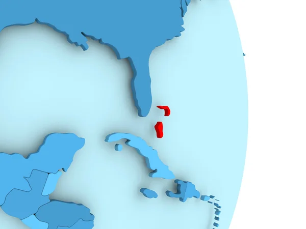 Carte des Bahamas en rouge — Photo
