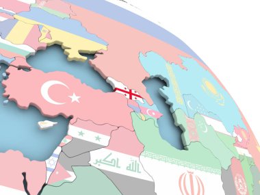Dünya üzerinde Gürcistan bayrağı