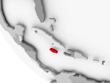 Jamaika Haritası kırmızı