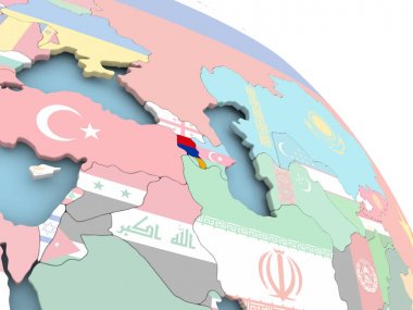 Ermenistan bayrağı dünya üzerinde