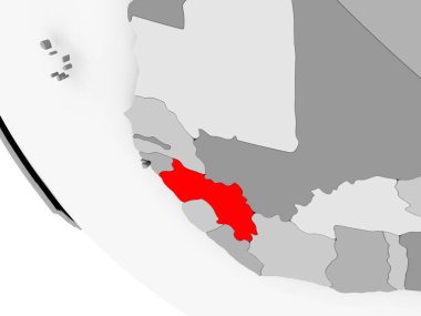 Gine Haritası kırmızı