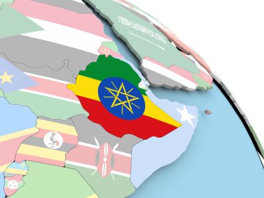 Etiyopya bayrağı dünya üzerinde