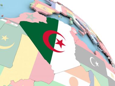 Cezayir bayrağı dünya üzerinde