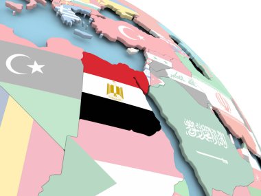 Dünya üzerinde Mısır bayrağı