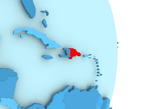 Χάρτης Δομινικανής Δημοκρατίας στο κόκκινο — Φωτογραφία Αρχείου