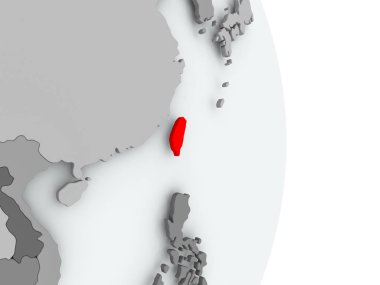 Tayvan Haritası bayrak ile