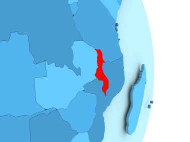 Malavi Haritası kırmızı