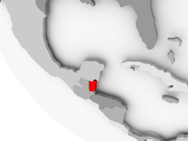 Belize Haritası kırmızı