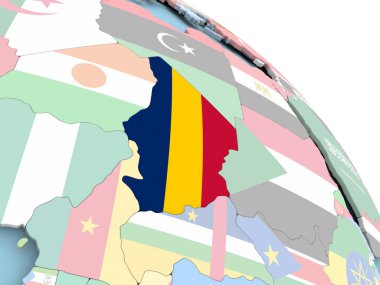 Çad bayrağı dünya üzerinde