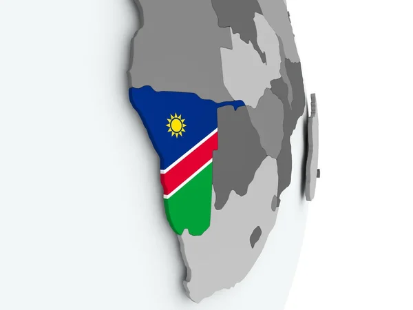 Mapa de Namibia con bandera —  Fotos de Stock